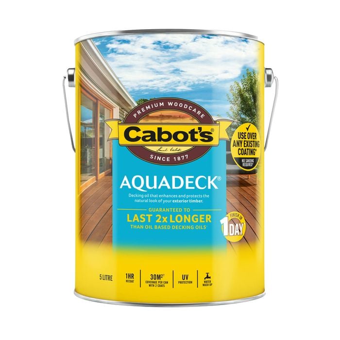 Cabot's 5L Kwila Aquadeck Exterior Decking Oil