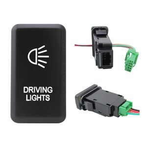Switch Boss Green LED Push Switch fits Toyota Hilux (2005-2015) 120 Series (2003-2009) - Driving Lights