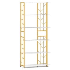 Costway 6-tier Bookshelf Storage Bookcase Display Rack White