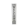 Cats Welcome Wall Sign 17x1.5x80cm