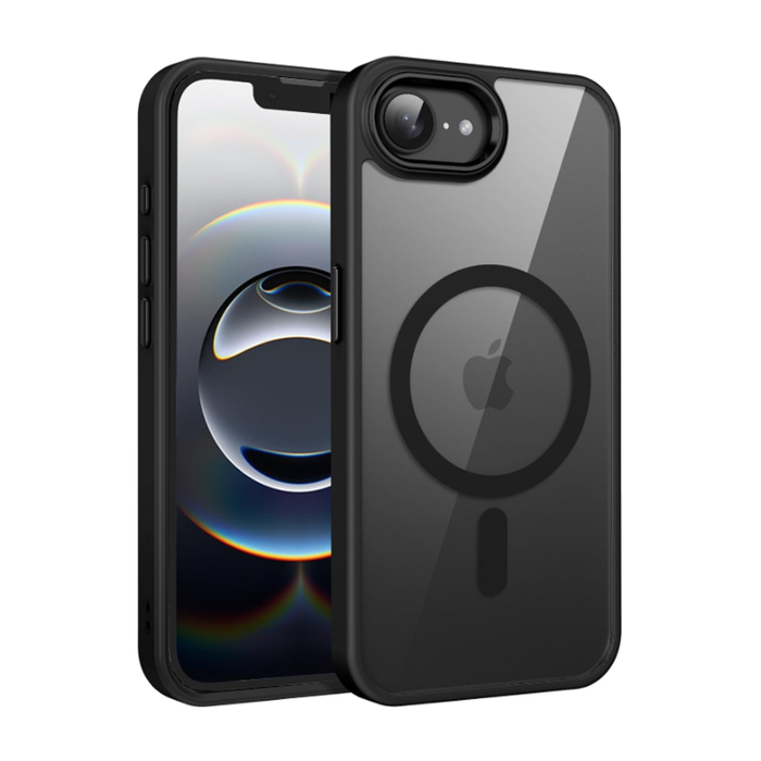 Case Clear Magnetic Shockproof Cover - For Apple iPhone 16e / 17e (Black)