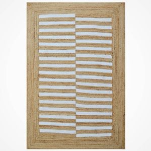 Handwoven Natural Jute Rug - Oaxaca - Natural/cream - 110x160cm
