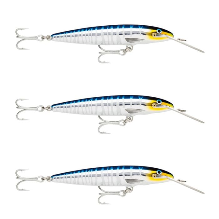3x Rapala 18cm Countdown Magnum Sinking Trolling Fishing Lures - Wahoo UV