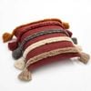 CottonMore Soft Acrylic Knitted Tufted Cushion Cover 45x45cm Burgundy