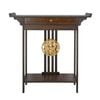 P&P Brown Bamboo Console Table with Drawer and Shelf