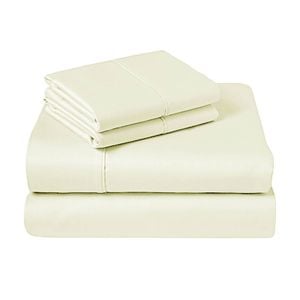 Bloomington 310TC Fusion Cotton Percale Sheet Set Ivory King