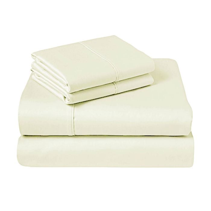 Bloomington 310TC Fusion Cotton Percale Sheet Set Ivory King