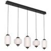 Telbix Torso Modern Pendant Hanging Lamp Light Metal Glass Black Matte