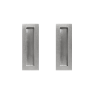 Delf 150mm Stainless Steel Square Flush Pull - 2 Pack