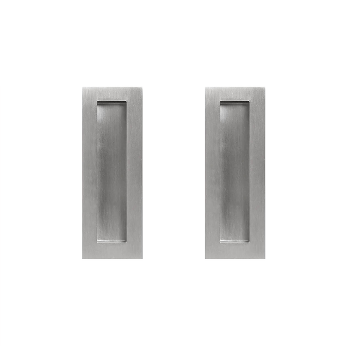 Delf 150mm Stainless Steel Square Flush Pull - 2 Pack