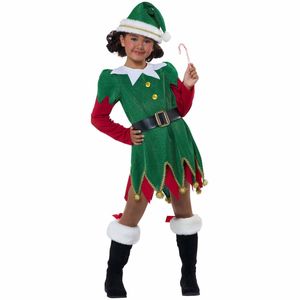Christmas Cutie Elf Santas Helper Buddy Festival Child Girls Costume XS