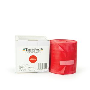 TheraBand Exercise/Resistance Band - 45 Metre Roll - Professional Quality Roll - Level 2 - Red