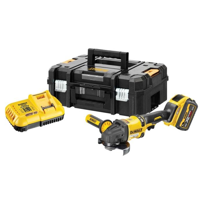 DeWALT 54V FlexVolt XR Li-Ion Cordless Brushless 125mm 5" Angle Grinder 9.0Ah Kit DCG418X1-XE
