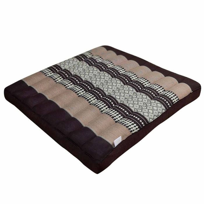 Thai Kapok Meditation Cushion - 50x50cm Square Yoga Seat | Handmade Thai Floor Cushion