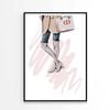 Elegant Pink Boots with Modern Handbag   Print 100% Australian Made 60 x 90cm   (Poster)