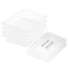SOGA 1/2 GN Polycarbonate Food Pan 65mm Clear 4 Pack with Lids