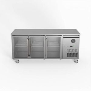 FED-X Three Glass Door Bench Fridge