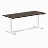 Desky Dual Sit to Stand Dark Bamboo Desk 1800x750mm White Frame