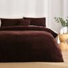 Dreamaker Embossed Fleece Quilt Cover Set Chocolate King Bed