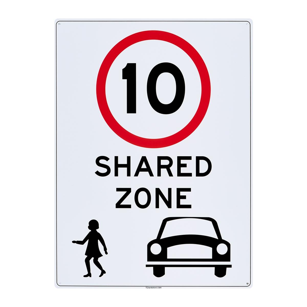 Sandleford 450 x 600mm Shared Zone Plastic Sign - Bunnings Australia