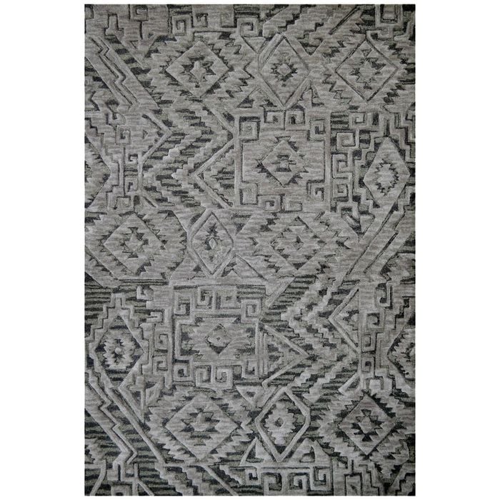 Handmade Abstract Wool Rug-6311-Brown/Multi-110x160cm