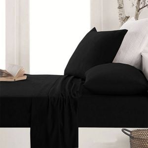Ardor Micro Flannel Sheet Set Black Single