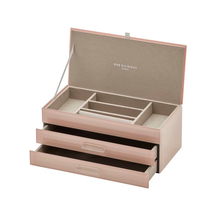 One Six Eight London Gabriella Blush Large Jewellery Box