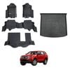 AUSGO Floor Mats & Boot Liner Set for Ford Everest UA Series 2015-2022 Car Floor Liners Cargo Mat