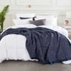 Alastairs Australian Merino Wool Blanket Navy - Double