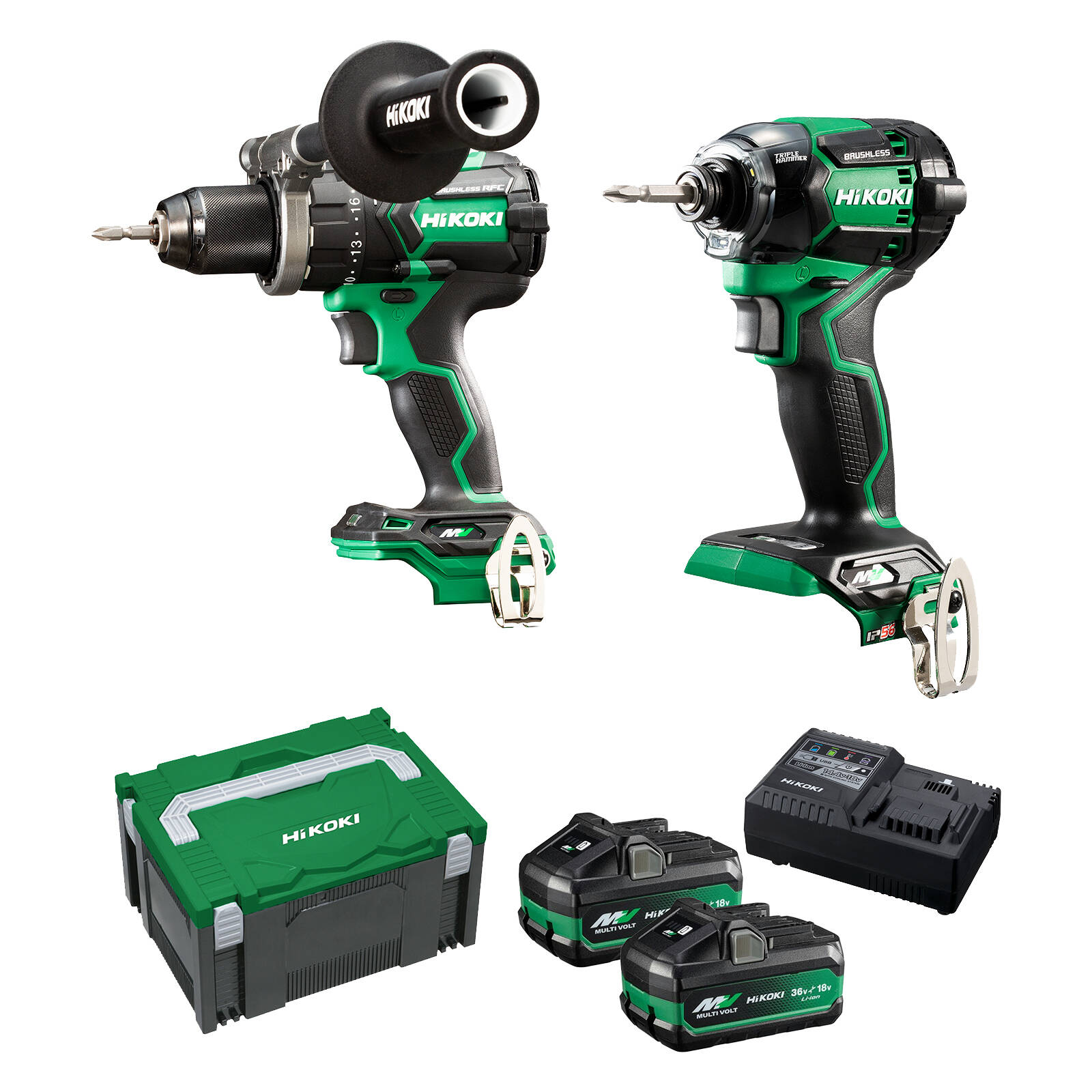 HiKOKI 36V MultiVolt 2 Piece Brushless Combo Pack KC36DC(HRZ)