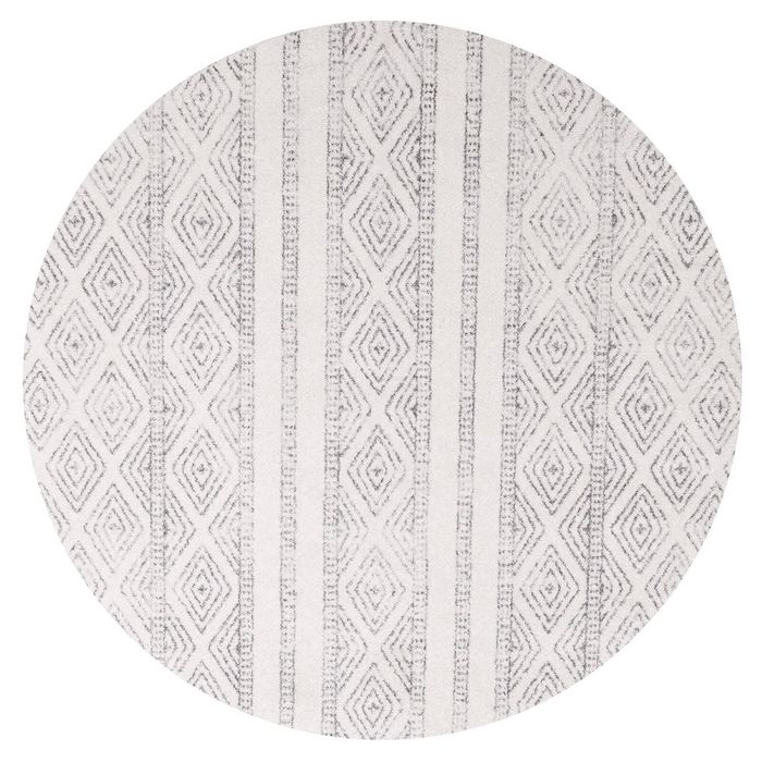 The Rug Connection Jaya 450 Off White 200x200cm - Medium Round Transitional Pet Friendly Indoor Rug