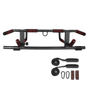 Centra Adjustable Door Pull-up Bar - Black/red