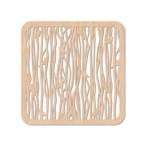 Nord Deco Wooden Coaster Kitchen Decor 10x10cm - Small Bird