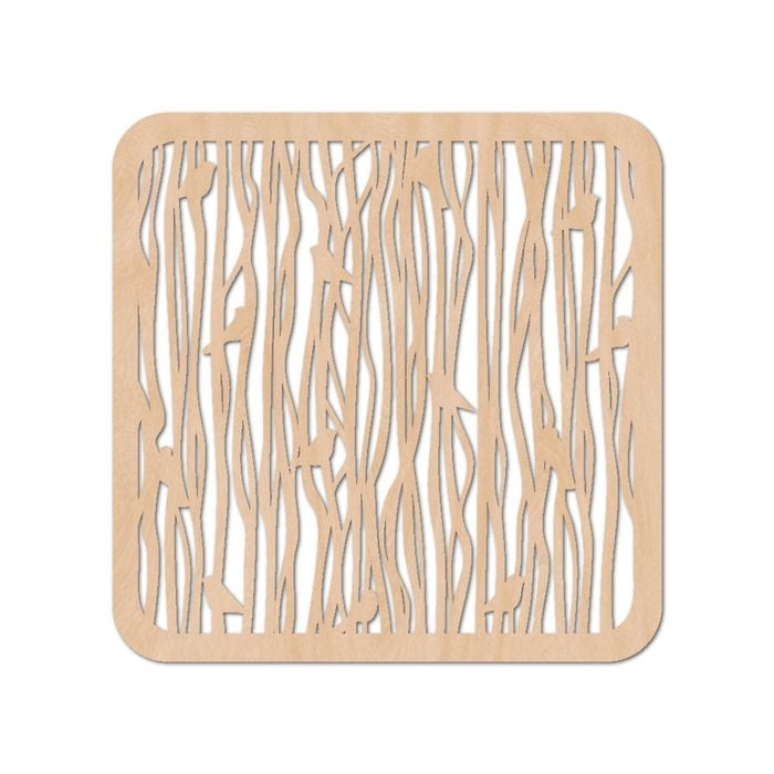 Nord Deco Wooden Coaster Kitchen Decor 10x10cm - Small Bird