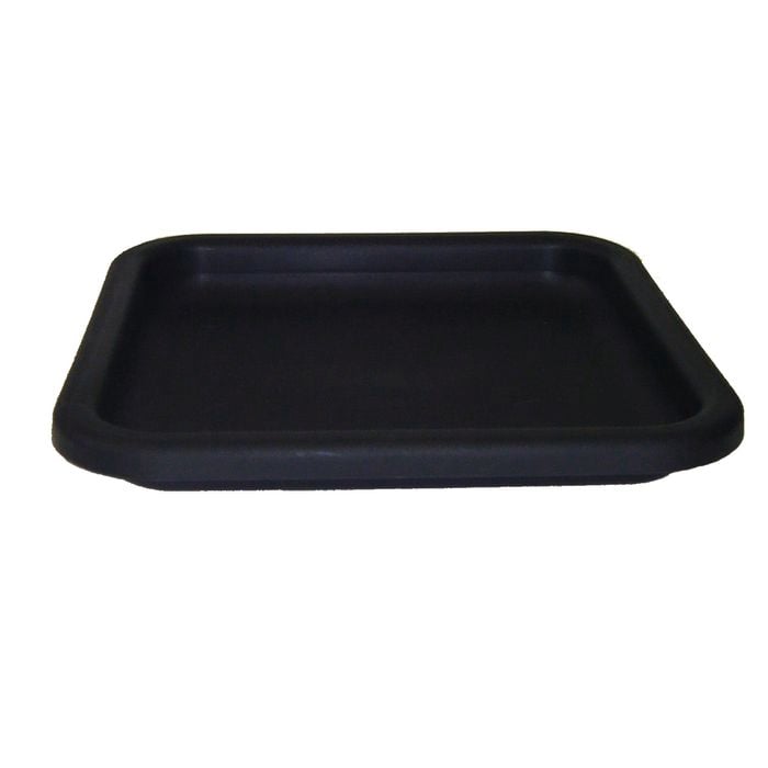 IP Plastics 25cm Black Square Saucer - 25cm