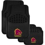 BRISBANE BRONCOS Official NRL Universal Rubber Car Floor Mats Carpet