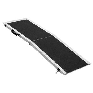 Furtastic Foldable Aluminium Dog Ramp 122x38cm - Portable Non-Slip Pet Ramp for Car, SUV & Furniture with Handle
