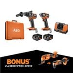 AEG 18V 2 Piece FUSION Heavy Duty 5.0Ah FORCE Kit