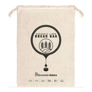 Brunswick Bakers Reusable Linen Bread Bag Drawstring Storage Bakeware 30x40cm