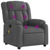 vidaXL Massage Recliner Chair Single Sofa Armchair Living Room Dark Grey Fabric
