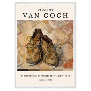 Galrie Van Gogh's Iconic Shoes Art Print Stunning Post-Impressionist Masterpiece, White Frame, A1 60 x 84cm (23 x 33inch)