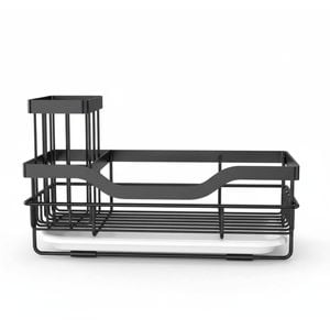 Sponge Holder for Kitchen Sink Organizer with Brush Holder & Drain Tray
