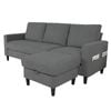 Ufurniture 3 Seaters L-Shaped Sofa Grey