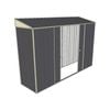 Build-a-Shed 3.0 x 0.8 x 2.0m Double Sliding Door Skillion Shed - Grey