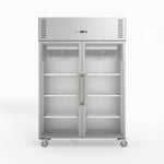 FED-X S/S Two Full Glass Door Upright Freezer XURF1200G2V