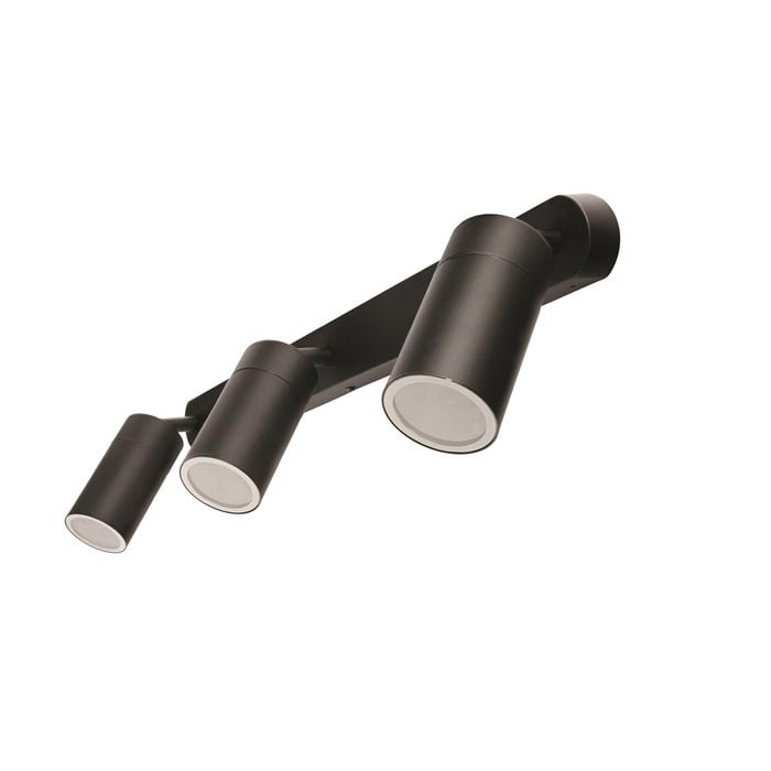 Brilliant Lighting 240V Black Coolum Triple Wall Light