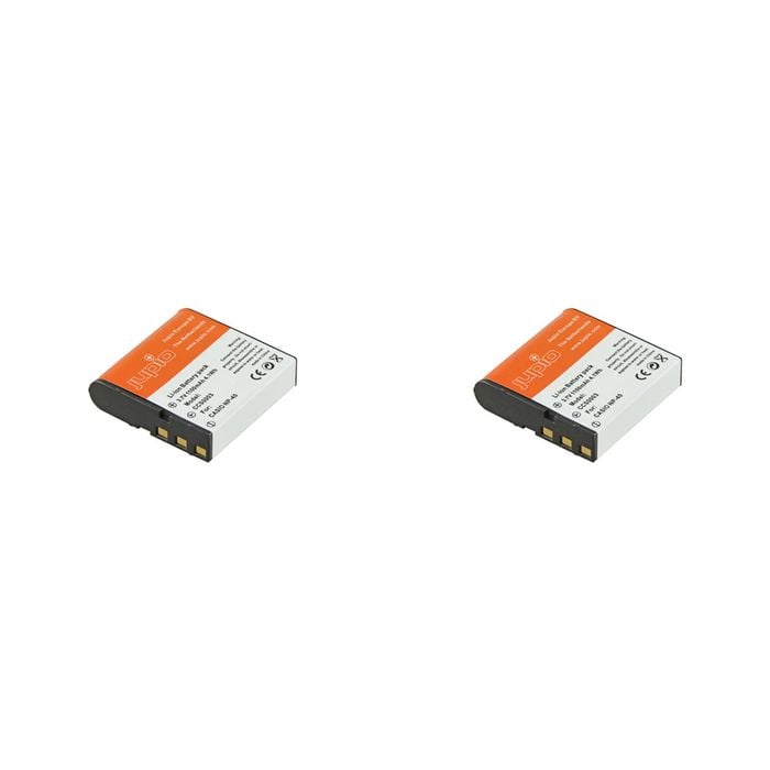 2PK Jupio Li-Ion 3.7V 1100mAh Battery For Kodak LB-060 Camera