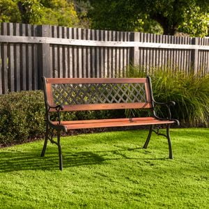 Marquee Cast Iron Back Timber Bench