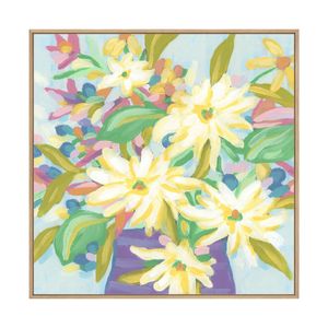 Artey | Sunny Day Bouquet II - Framed Canvas - Natural Frame - 64 x 64cm