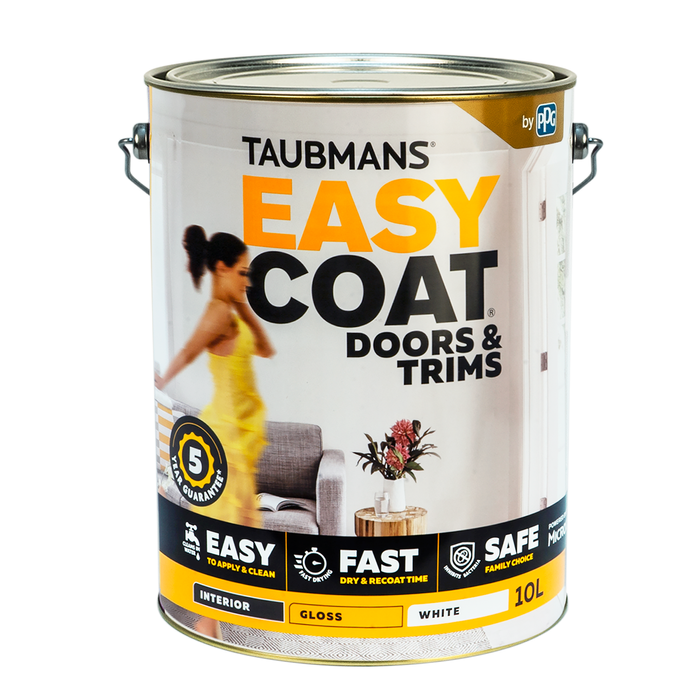 Taubmans 10L White Gloss Easycoat Doors & Trims Paint
